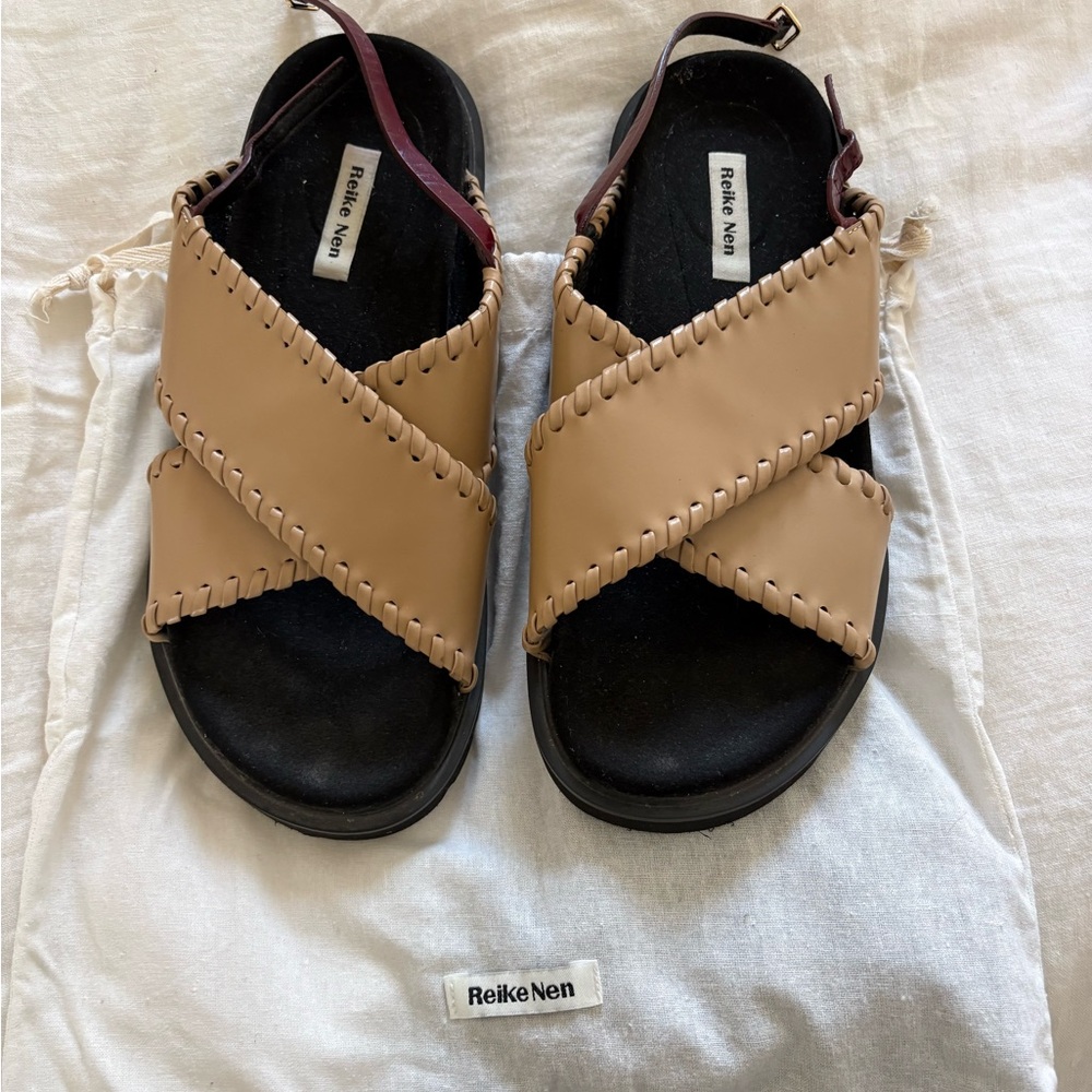 Reike Nen Leather Whipstitch Sandals